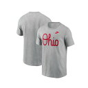 ナイキ メンズ シャツ トップス Men's Ohio State Buckeyes Vintage Script T-Shirt Gray(4)