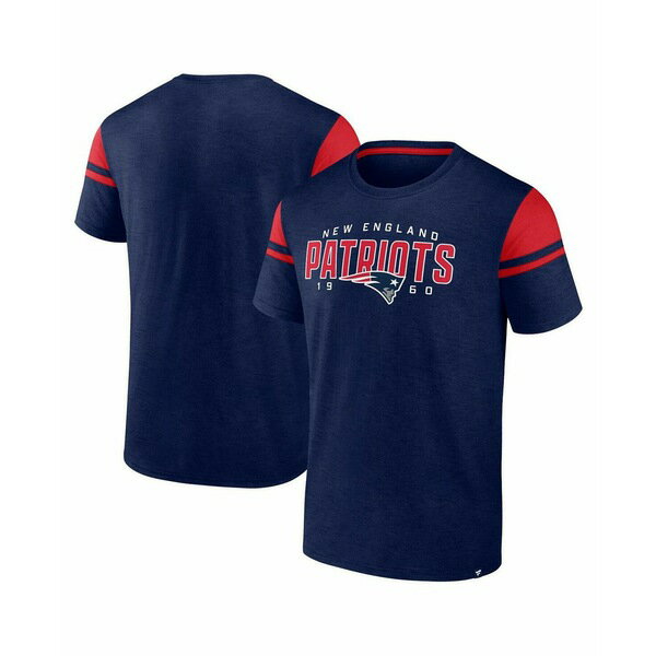 ファナティクス メンズ シャツ トップス Men's Navy New England Patriots Old School Play Slub T-Shirt Navy