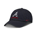 ナイキ レディース 帽子 アクセサリー Women's Navy Atlanta Braves Club Adjustable Hat Navy