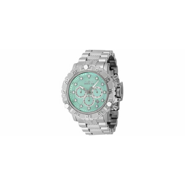 インビクタ メンズ 腕時計 アクセサリー Men's 47181 Subaqua Quartz Chronograph Turquoise, Silver Dial Watch Silver