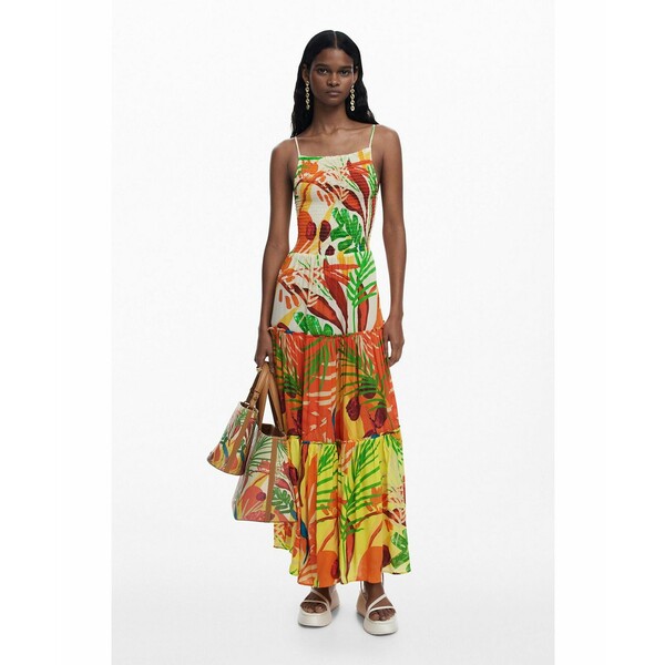 デジグアル レディース ワンピース トップス Women's Tropical ruffle dress Multi