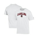 チャンピオン メンズ シャツ トップス Men's White South Carolina Gamecocks Arch Over Logo T-Shirt White