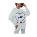 ゲームデイ レディース カットソー トップス Women's Oatmeal Buffalo Bills Superstar Premium Fleece Drop Shoulder Pullover Sweatshirt Oatmeal