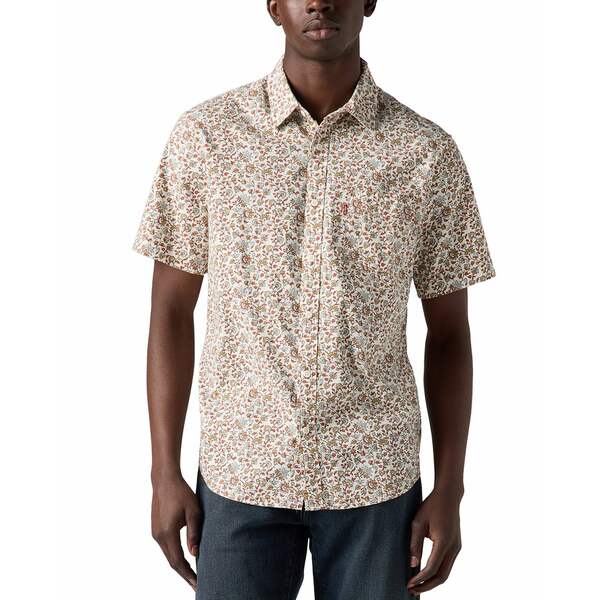 リーバイス メンズ シャツ トップス Men's Classic 1 Pocket Short Sleeve Regular Fit Shirt Etruscan Red