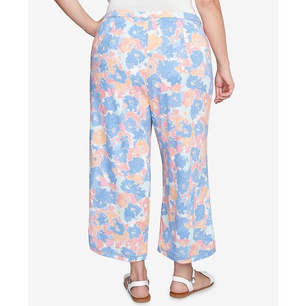 ルビーロード レディース カジュアルパンツ ボトムス Plus Size Floral Print Soft Capri Pants Periwinkle Multi