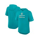 ナイキ メンズ シャツ トップス Men's Aqua Miami Dolphins Lockup Tri-Blend Hoodie T-Shirt Aqua