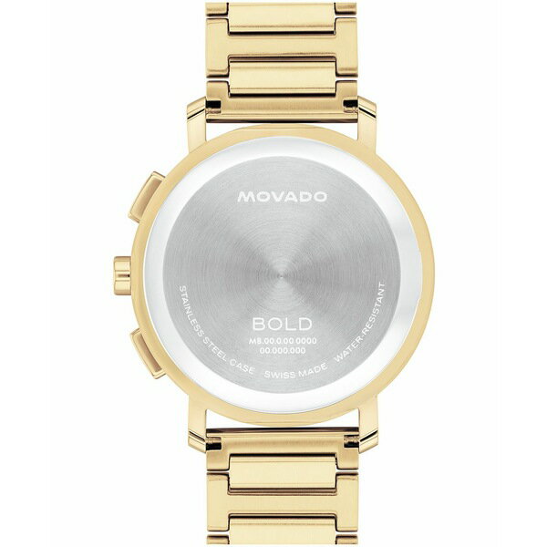 モバド メンズ 腕時計 アクセサリー Men's Bold Evolution 2.0 Swiss Quartz Chrono Ionic Plated Light Gold Steel Watch, 42mm Gold-Tone