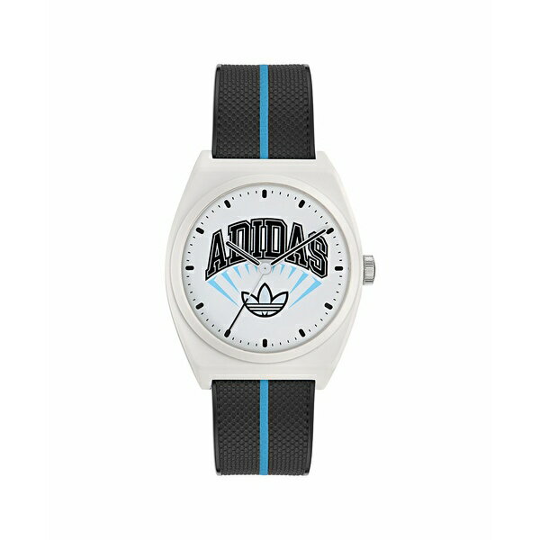 アディダス メンズ 腕時計 アクセサリー Unisex Analog Black Resin Watch, 38mm Black