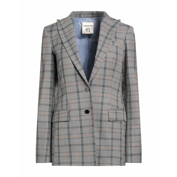 【送料無料】 セミクチュール レディース ジャケット＆ブルゾン アウター Blazers Grey