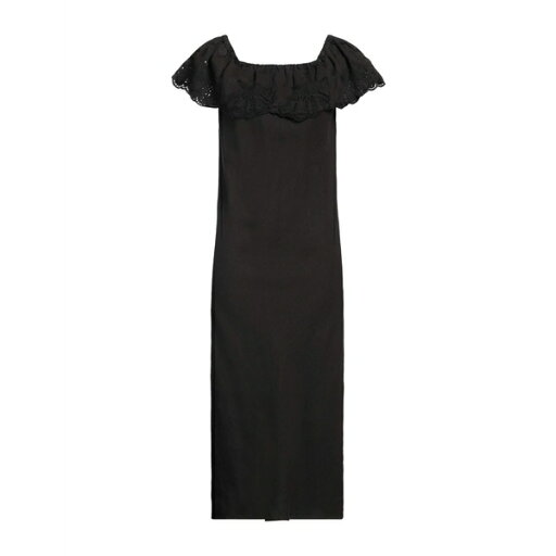 【送料無料】 120%リノ レディース ワンピース トップス Midi dresses Black 【送料無料】 120%リノ レディース ワンピース トップス Midi dresses Black
