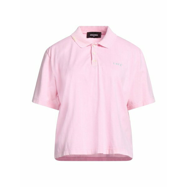 【送料無料】 ディースクエアード レディース ポロシャツ トップス Polo shirts Pink