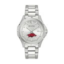 uo Y rv ANZT[ Arkansas Razorbacks Bulova Stainless Steel Classic Sport Watch -