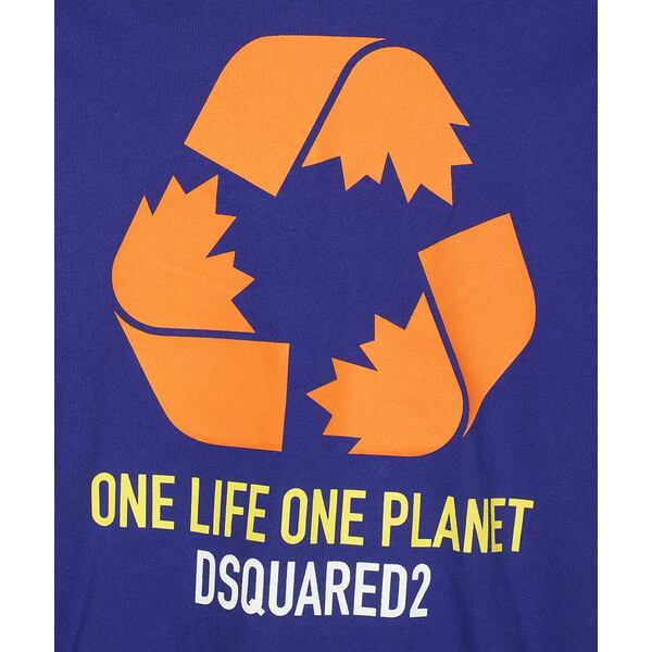 ディースクエアード メンズ Tシャツ トップス Crew-neck T-shirt blue