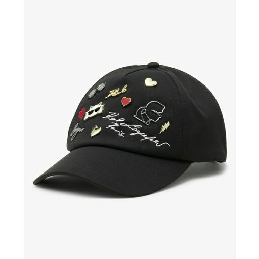 カールラガーフェルド レディース 帽子 アクセサリー Women's Charm Baseball Hat Black カールラガーフェルド レディース 帽子 アクセサリー Women's Charm Baseball Hat Black