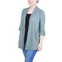 ニューヨークコレクション レディース カットソー トップス Petite 3/4 Sleeve Two in One Top Hunter Green