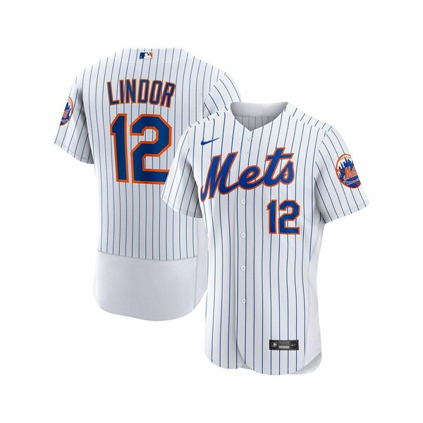 ナイキ メンズ パーカー・スウェットシャツ アウター Men's Francisco Lindor White New York Mets Home Authentic Player Jersey White