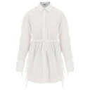 GGXWCG fB[X s[X gbvX Mini Shirt Dress With Cut-outs And Bows BIANCO (White)