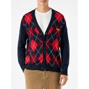 GV[c[ZCgo[X Y jbg&Z[^[ AE^[ Man Cardigan With Argyle Print BLUE