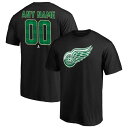 ファナティクス メンズ Tシャツ トップス Detroit Red Wings Fanatics Branded Emerald Plaid Personalized Name & Number TShirt Black