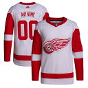 アディダス メンズ ユニフォーム トップス Detroit Red Wings adidas Away Primegreen Authentic Custom Jersey White