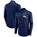 ファナティクス メンズ ジャケット＆ブルゾン アウター Denver Broncos Fanatics Branded Tough Minded QuarterZip Top Navy