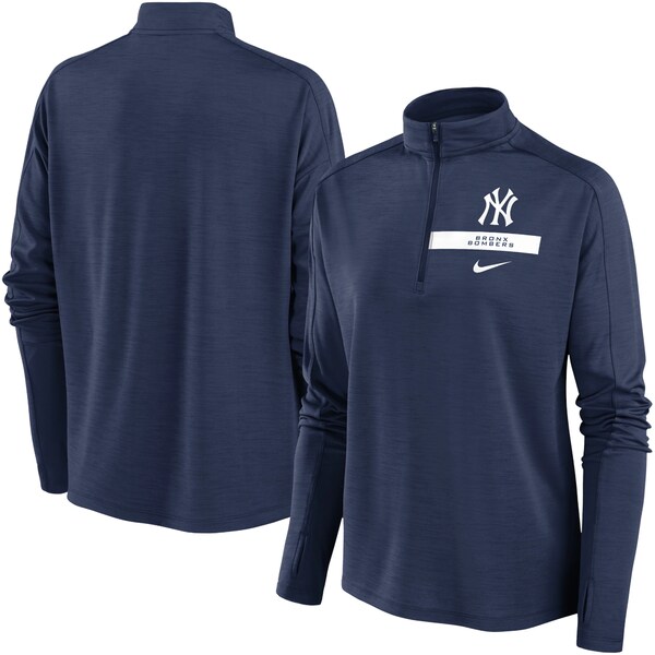 ナイキ ブルゾン レディース ナイキ レディース ジャケット＆ブルゾン アウター New York Yankees Nike Women's Primetime Local Touch Pacer QuarterZip Top Navy