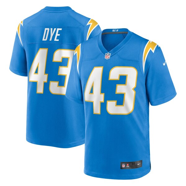 ナイキ メンズ ユニフォーム トップス Troy Dye Los Angeles Chargers Nike Game Jersey Powder Blue
