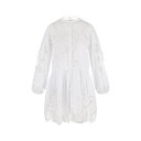 エルマンノ シェルヴィーノ レディース ワンピース トップス White Dress With Cutwork Lace Bright White