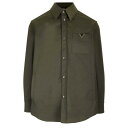 ヴァレンティノ ガラヴァーニ メンズ シャツ トップス V-detailed Buttoned Shirt Verde