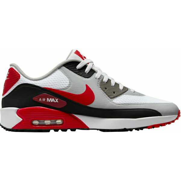 ナイキ メンズ ゴルフグッズ ナイキ メンズ ゴルフ スポーツ Nike Men's Air Max 90 G Golf Shoes Grey/Red