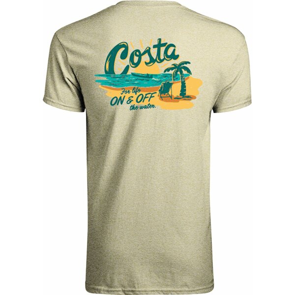 RX^f}[ Y Vc gbvX Costa Del Mar Men's Costa Life T-Shirt Natural Heather