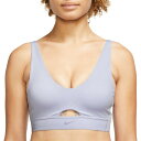 ナイキ レディース カットソー トップス Nike Women's Medium-Support Padded Indy Plunge Cutout Sports Bra Oxygen Purple