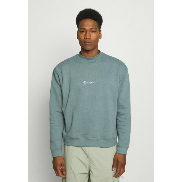 メンナス レディース パーカー・スウェットシャツ アウター ESSENTIAL SIGNATURE HIGH NECK UNISEX - Sweatshirt - petrol