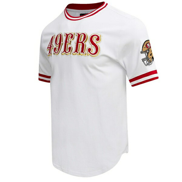 楽天astyプロスタンダード メンズ Tシャツ トップス San Francisco 49ers Pro Standard Classic Chenille Double Knit TShirt White