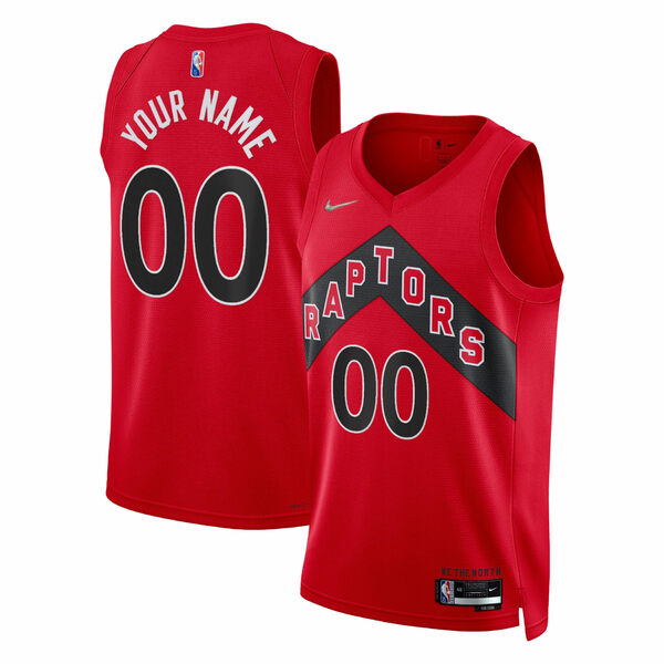 ナイキ メンズ ユニフォーム トップス Toronto Raptors Nike 2021/22 Diamond Swingman Custom Jersey Icon Edition Red