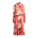 【送料無料】 ロベルトカヴァリ レディース ワンピース トップス Midi dresses Red