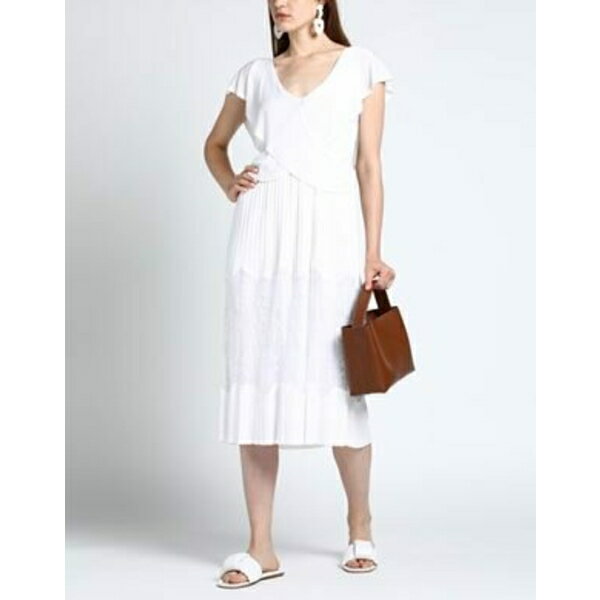 【送料無料】 ブルマリン レディース ワンピース トップス Midi dresses White