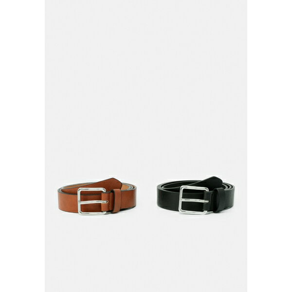 ピア ワン レディース ベルト アクセサリー 2 PACK - Belt - 802 - black_708 - cognac