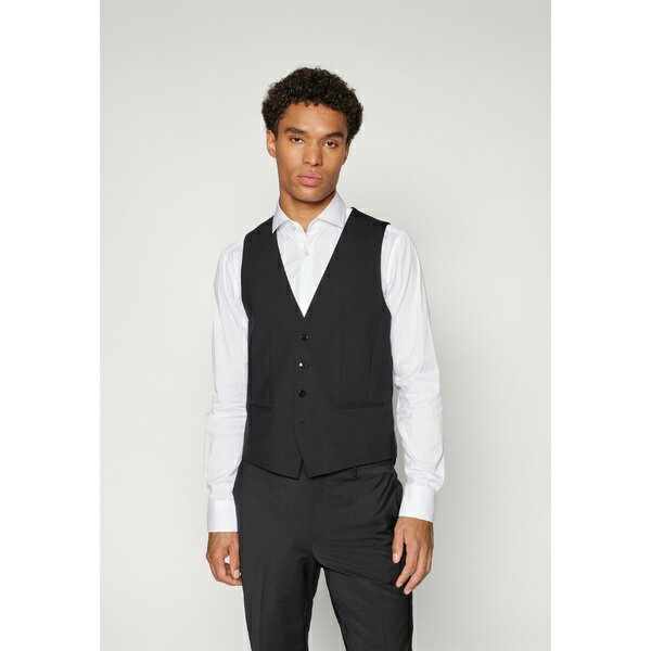 ボス メンズ ジャケット&ブルゾン アウター HUGE VEST - Waistcoat - black
