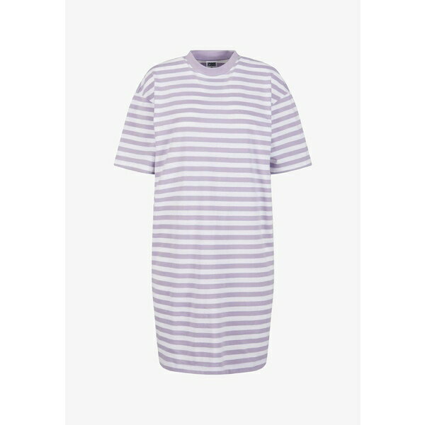 アーバン クラシックス レディース ワンピース トップス STRIPED - Jersey dress - white dustylilac