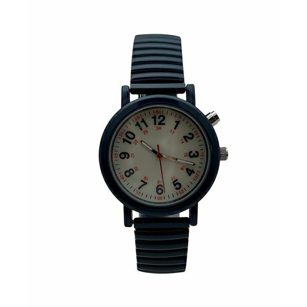 オリビアプラット レディース 腕時計 アクセサリー Navy Stretch Band Easy Read Nurse Watch with Sec..