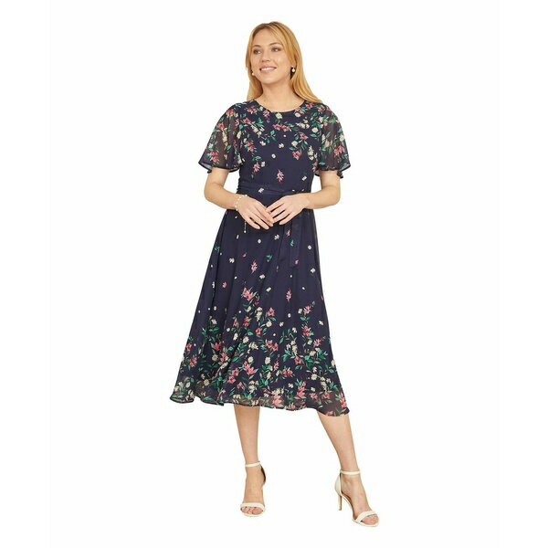 ユミキム レディース ワンピース トップス Women's Daisy Mirror Placement Skater Dress Navy