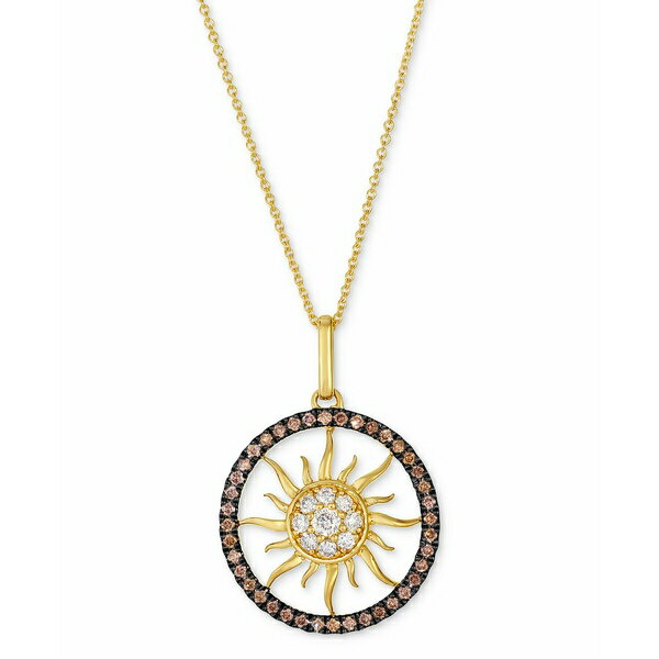 ルヴァン レディース ネックレス・チョーカー・ペンダントトップ アクセサリー Nude Diamond & Chocolate Diamond Pendant Necklace (1/2 ct. t.w.) in 14k Honey Gold 14K Honey Gold Pendant