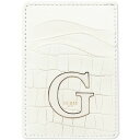 ゲス メンズ 財布 アクセサリー Men's Senda Croc-Embossed Leather RFID Card Case Bone