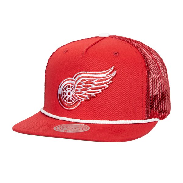 ミッチェル＆ネス ミッチェル&ネス メンズ 帽子 アクセサリー Detroit Red Wings Mitchell & Ness Roper Trucker Snapback Hat Red