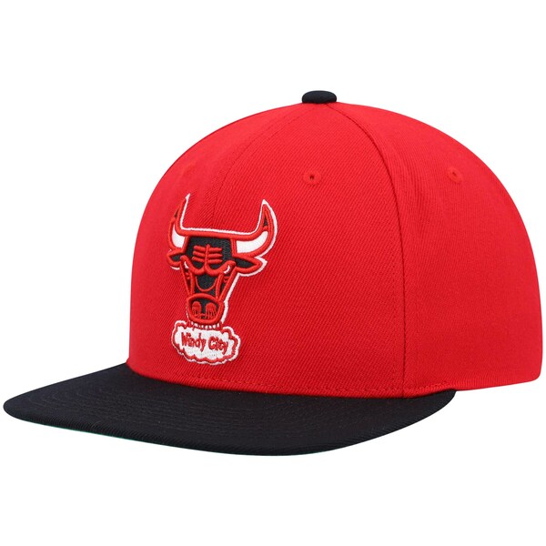 ミッチェル＆ネス ミッチェル&ネス メンズ 帽子 アクセサリー Chicago Bulls Mitchell & Ness Hardwood Classics Team TwoTone 2.0 Snapback Hat Red/Black