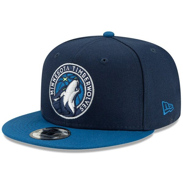 j[G Y Xq ANZT[ Minnesota Timberwolves New Era 2Tone 9FIFTY Adjustable Snapback Hat Black/Gray