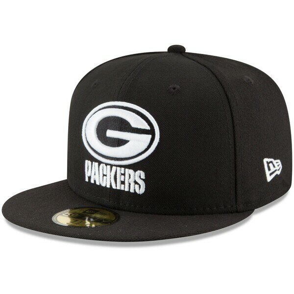 ニューエラ メンズ 帽子 アクセサリー Green Bay Packers New Era BDub 59FIFTY Fitted Hat Black