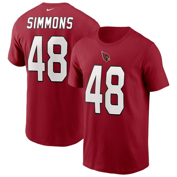ナイキ メンズ Tシャツ トップス Isaiah Simmons Arizona Cardinals Nike Name & Number TShirt Cardinal