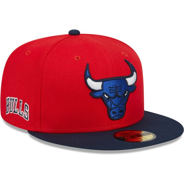 ニューエラ メンズ 帽子 アクセサリー Chicago Bulls New Era 59FIFTY Fitted Hat Red/Navy